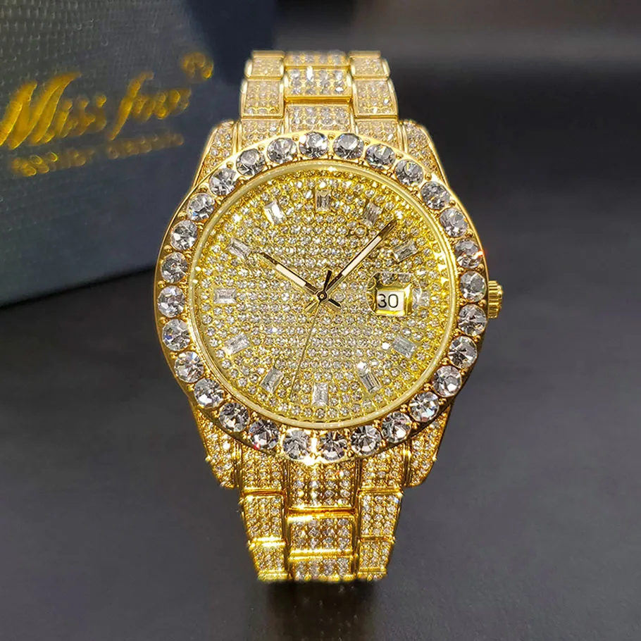 Missfox Luxury Men Watch Bling Bling Big Diamond Quartz Watches Male Hip Hop Rock Stylish Waterproof Calendar Wristwatches 2023
Missfox Luxury Men Watch Bling Bling Big Diamond Quartz Watches Male Hip Hop Rock Stylish Waterproof Calendar Wristwatches 2023