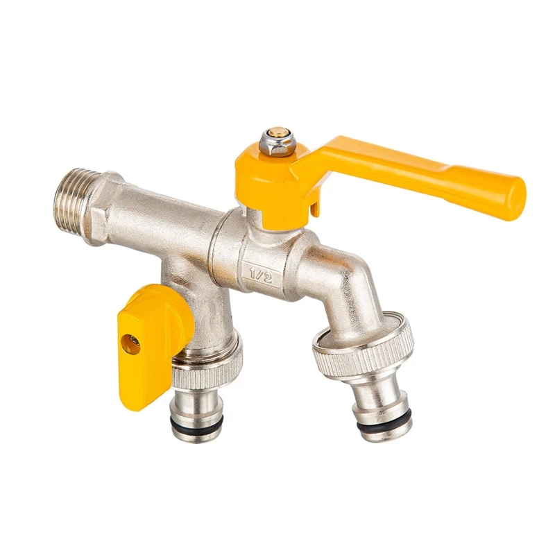 Washing Machine Mop Pool Faucet Outdoor Garden Sink Taps Dual-purpose Industrial Water Tap 2 Switches 2 Water Outlets 
Washing Machine Mop Pool Faucet Outdoor Garden Sink Taps Dual-purpose Industrial Water Tap 2 Switches 2 Water Outlets