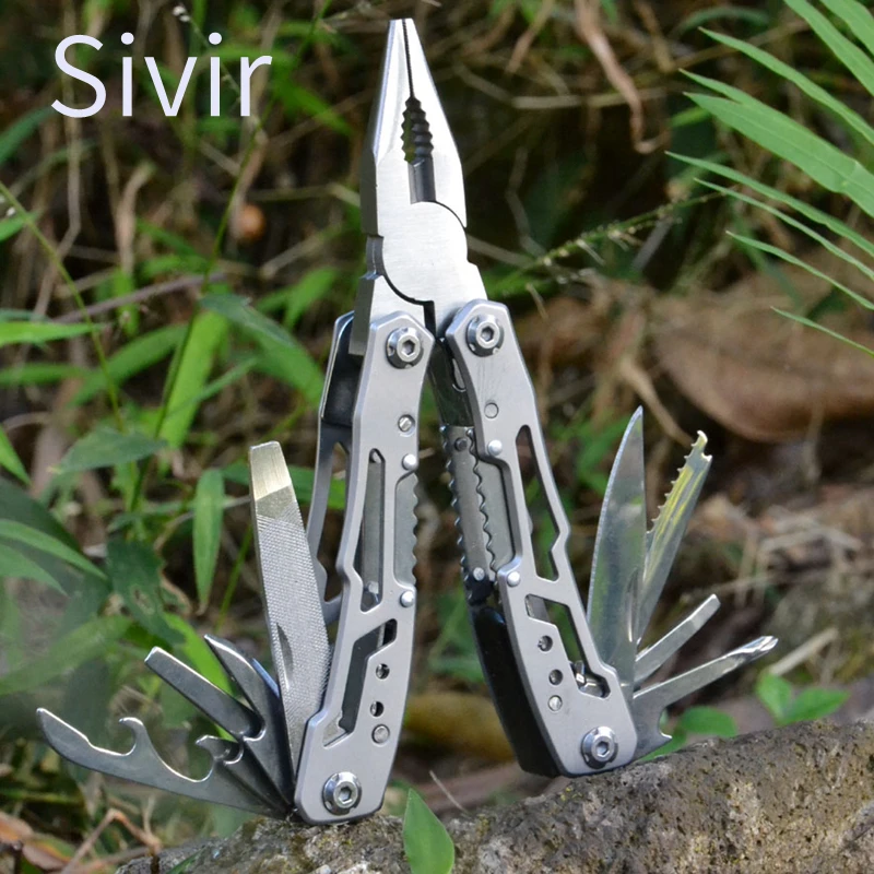 Sivir Multifunction Stainless Steel Multi-tool Mini Portable Pocket Folding Knife Pliers Multifunctional outdoor camping tools 
Sivir Multifunction Stainless Steel Multi-tool Mini Portable Pocket Folding Knife Pliers Multifunctional outdoor camping tools