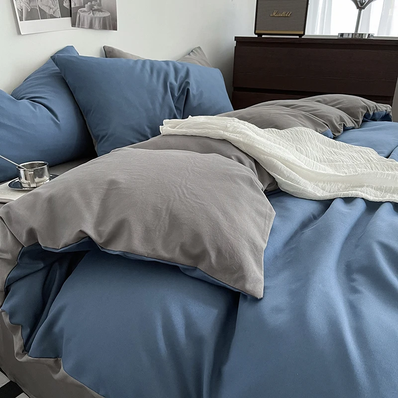 Grey And Blue Duvet Cover Set 200x200 Quilt Cover With Pillowcase High Quality Skin-Friendly Soft Bedding Twin Queen King Size
Grey And Blue Duvet Cover Set 200x200 Quilt Cover With Pillowcase High Quality Skin-Friendly Soft Bedding Twin Queen King Size