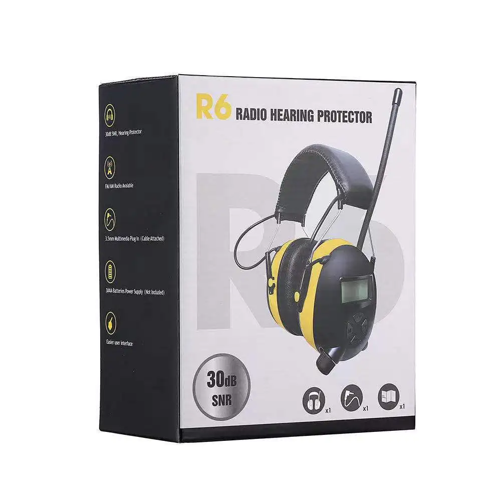 Electronic Noise Reduction Earmuff Hearing Protector Headphone Digital AM / FM Radio Stereo Hearing Protection Ear Muffs
Electronic Noise Reduction Earmuff Hearing Protector Headphone Digital AM / FM Radio Stereo Hearing Protection Ear Muffs