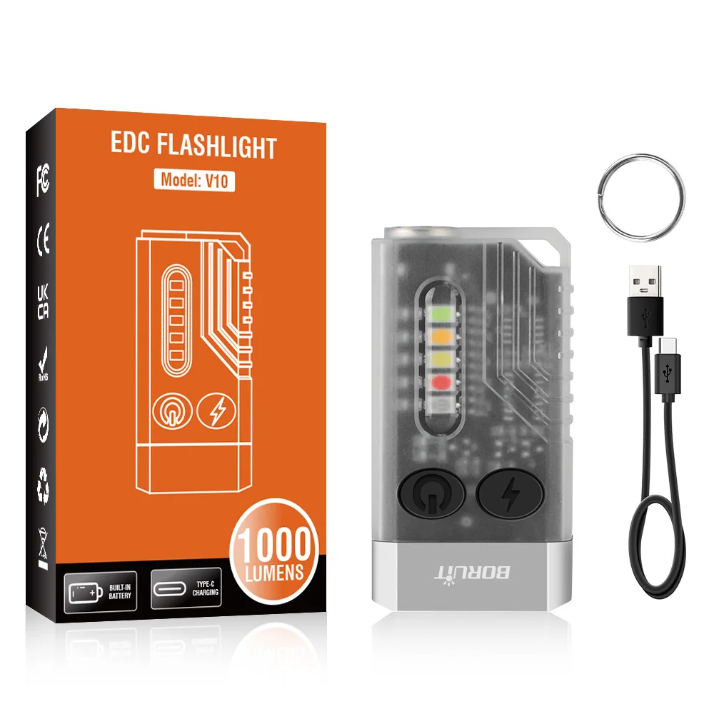 BORUiT V10 1000LM портативный фонарик
BORUiT V10 1000LM портативный фонарик