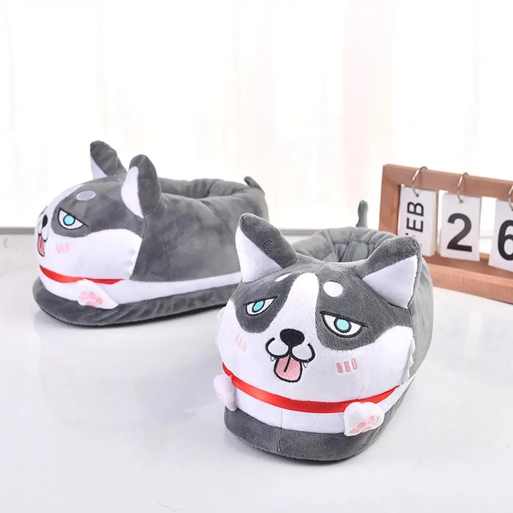Plush Cartoon Women Slippers Husky Dog Soft Comfortable Thick Bottom Warm Shoes Indoor House Slipper Non-Slip Girl Men Xmas Gift
Plush Cartoon Women Slippers Husky Dog Soft Comfortable Thick Bottom Warm Shoes Indoor House Slipper Non-Slip Girl Men Xmas Gift