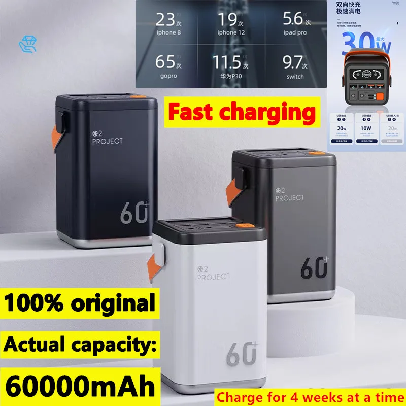 100%original 60Ah high-capacity power bank with digital display outdoor mobile power 18WPD fast charge energy storage power bank
100%original 60Ah high-capacity power bank with digital display outdoor mobile power 18WPD fast charge energy storage power bank
