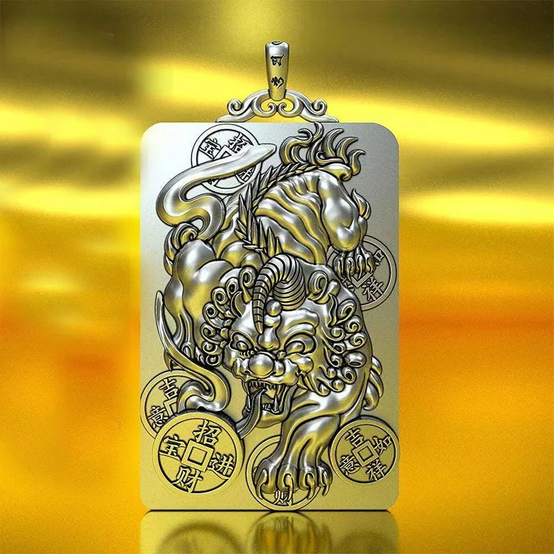New Lucky Pixiu Pendant Men's Retro Necklace Tag Transport Domineering Silver Pendant Necklace Jewelry Accessories
New Lucky Pixiu Pendant Men's Retro Necklace Tag Transport Domineering Silver Pendant Necklace Jewelry Accessories