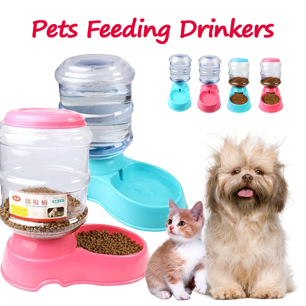 3.5L Dog Automatic Feeders Plastic Water Bottle Cat Bowl Feeding and Drinking Dog Water Dispenser Pet Feeding Bowl Pet Supplies
3.5L Dog Automatic Feeders Plastic Water Bottle Cat Bowl Feeding and Drinking Dog Water Dispenser Pet Feeding Bowl Pet Supplies
