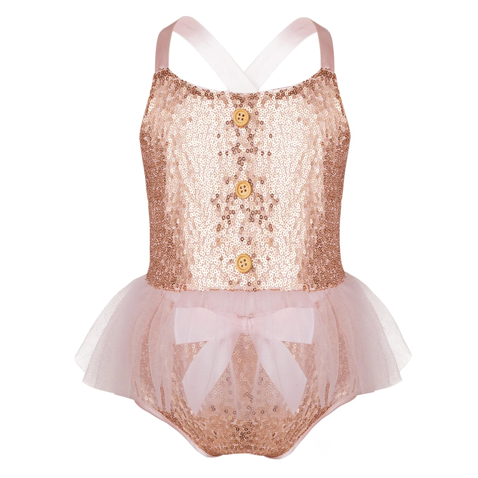 Girls Baby 0-24M 2Pcs Crisscross Back Shoulder Straps Button Sequins Ruffle Mesh Hem Crop Tops with Elastic Briefs with Bowknot
Girls Baby 0-24M 2Pcs Crisscross Back Shoulder Straps Button Sequins Ruffle Mesh Hem Crop Tops with Elastic Briefs with Bowknot