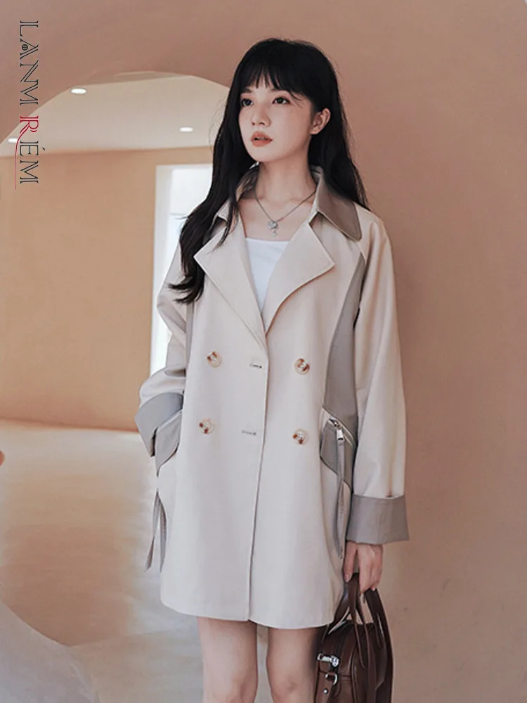 LANMREM Contrast Color Trench Coat For Women Single Breasted Long Sleeves Fashion Spliced Autumn Coats Casual 2023 New 2YA3621
LANMREM Contrast Color Trench Coat For Women Single Breasted Long Sleeves Fashion Spliced Autumn Coats Casual 2023 New 2YA3621