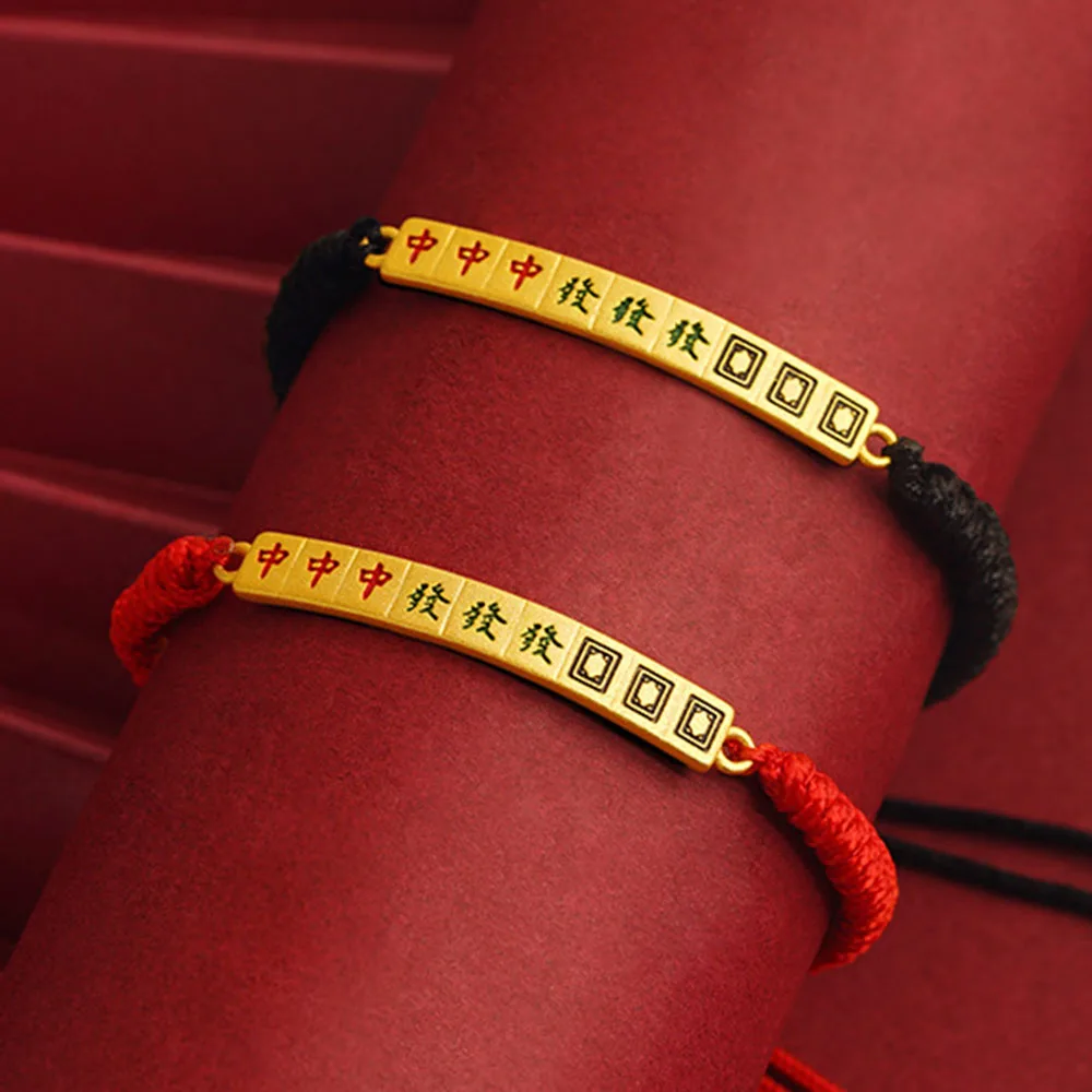 Lucky Red Thread Rope Amulet Bracelets Friendship Jewelry Anklet Funny Weird Creative Mahjong Pendant Bracelet for Women Men
Lucky Red Thread Rope Amulet Bracelets Friendship Jewelry Anklet Funny Weird Creative Mahjong Pendant Bracelet for Women Men