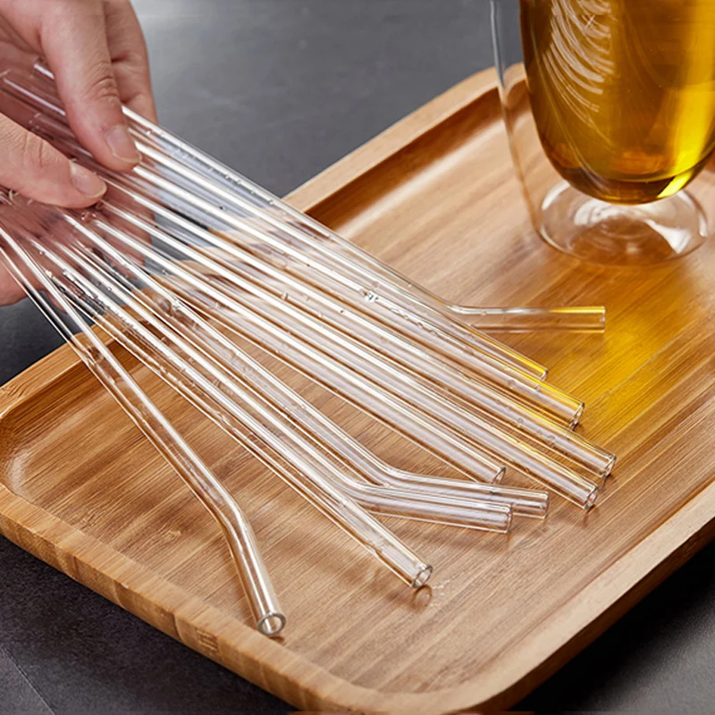 8Pcs Glass Straws Reusable Drinking Straw Set 8 Inch Tube Glasses Clear Glass Drink Straws for Smoothie Cocktail Bar Accessories 
8Pcs Glass Straws Reusable Drinking Straw Set 8 Inch Tube Glasses Clear Glass Drink Straws for Smoothie Cocktail Bar Accessories