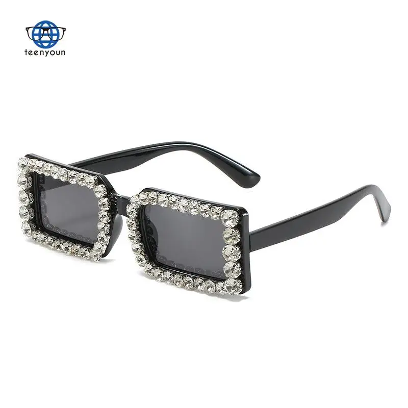 Teenyoun New Style Square Sunglasses Luxury Brand Punk Diamond Rimmed Square Glasses Fashion Jelly Diamond Sun Glasse Wo
Teenyoun New Style Square Sunglasses Luxury Brand Punk Diamond Rimmed Square Glasses Fashion Jelly Diamond Sun Glasse Wo