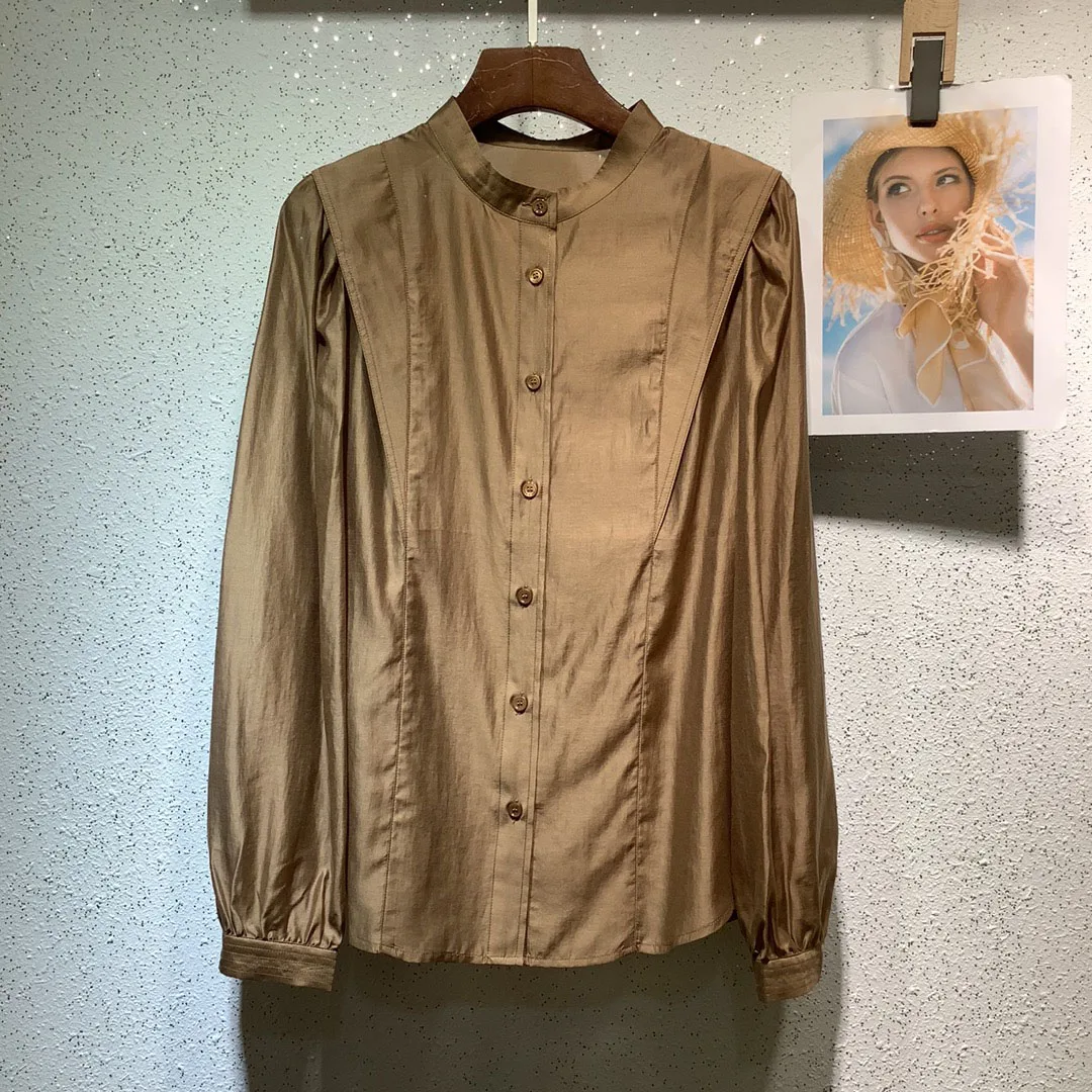 Shirt round neck single-breasted design fabric comfortable and delicate casual fashion 2023 summer new hot
Shirt round neck single-breasted design fabric comfortable and delicate casual fashion 2023 summer new hot