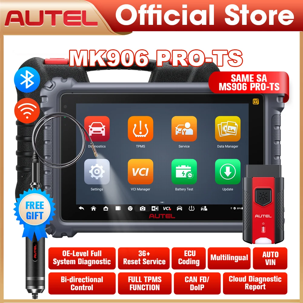 TPMS Diagnostic Tools Autel MaxiCOM MK906 Pro-TS OBD2 Scanner CANFD DOIP ECU Coding OBDII Professional Scan
TPMS Diagnostic Tools Autel MaxiCOM MK906 Pro-TS OBD2 Scanner CANFD DOIP ECU Coding OBDII Professional Scan