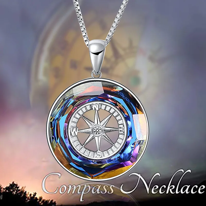 Compass Necklace For Woman Compass Round Pendant Jewelry Personality Has A Sense Of Design Fashion Pendant Anniversary Gift 
Compass Necklace For Woman Compass Round Pendant Jewelry Personality Has A Sense Of Design Fashion Pendant Anniversary Gift