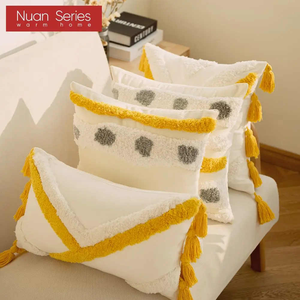 Tassels Decorative Cushion Cover 45x45/30x50cm Yellow Stripe Sofa Pillow Cover Handmade Home Decoration For Living Room Bed
Tassels Decorative Cushion Cover 45x45/30x50cm Yellow Stripe Sofa Pillow Cover Handmade Home Decoration For Living Room Bed