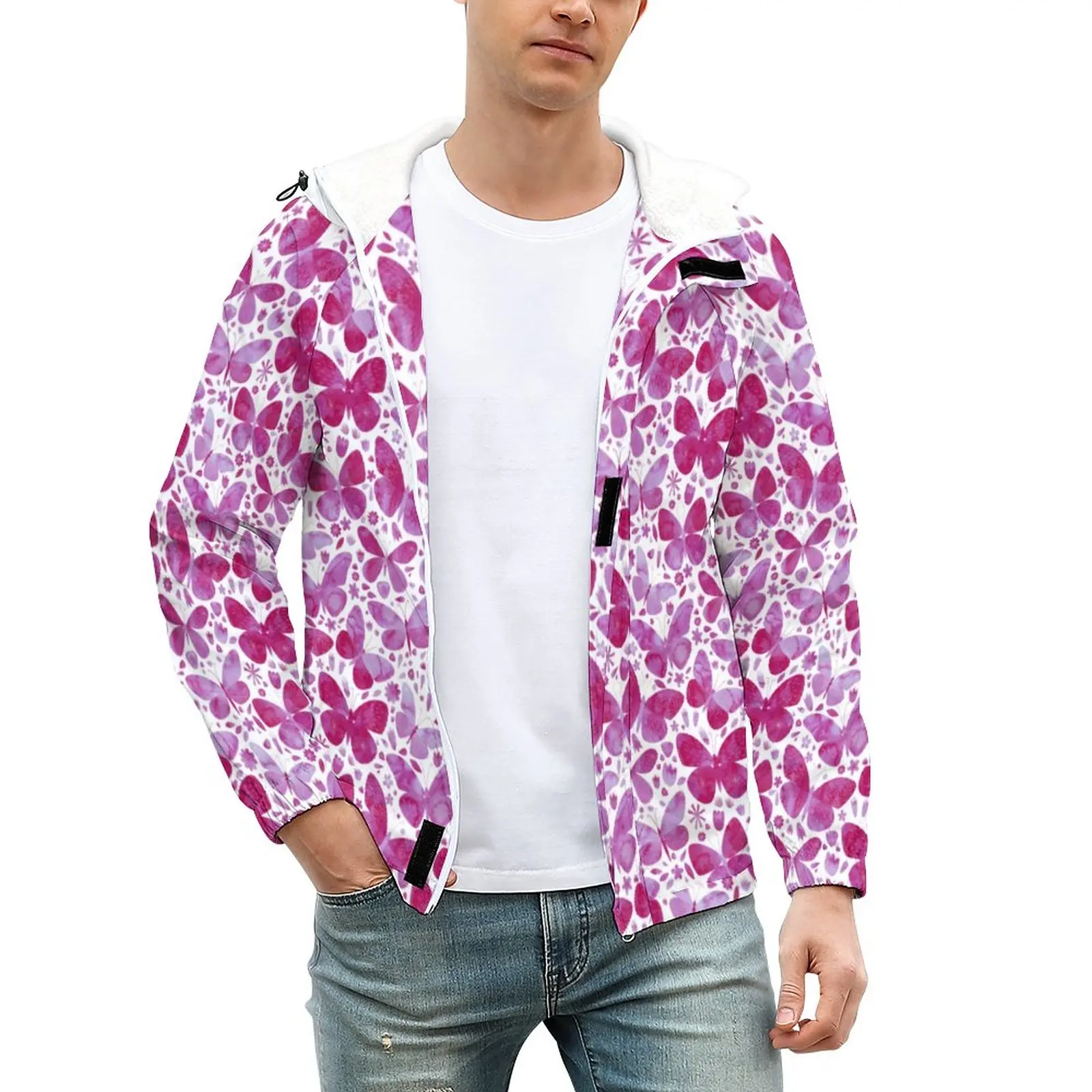 Куртка мужская зимняя с принтом животных, плотная ветровка с акварельным рисунком бабочки, Повседневная Свободная дизайнерская ветровка в ...
Куртка мужская зимняя с принтом животных, плотная ветровка с акварельным рисунком бабочки, Повседневная Свободная дизайнерская ветровка в ...