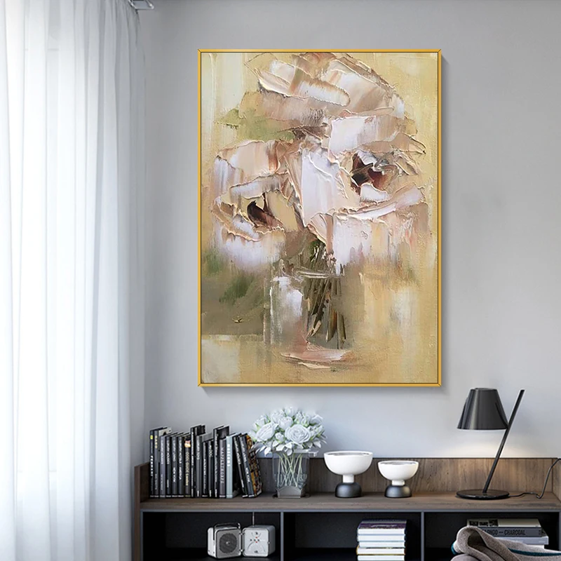 Hand-painted Abstract Oil Painting Living Room Modern Minimalist Gorgeous Pink Flower Decorative Painting Canvas Frameless
Hand-painted Abstract Oil Painting Living Room Modern Minimalist Gorgeous Pink Flower Decorative Painting Canvas Frameless
