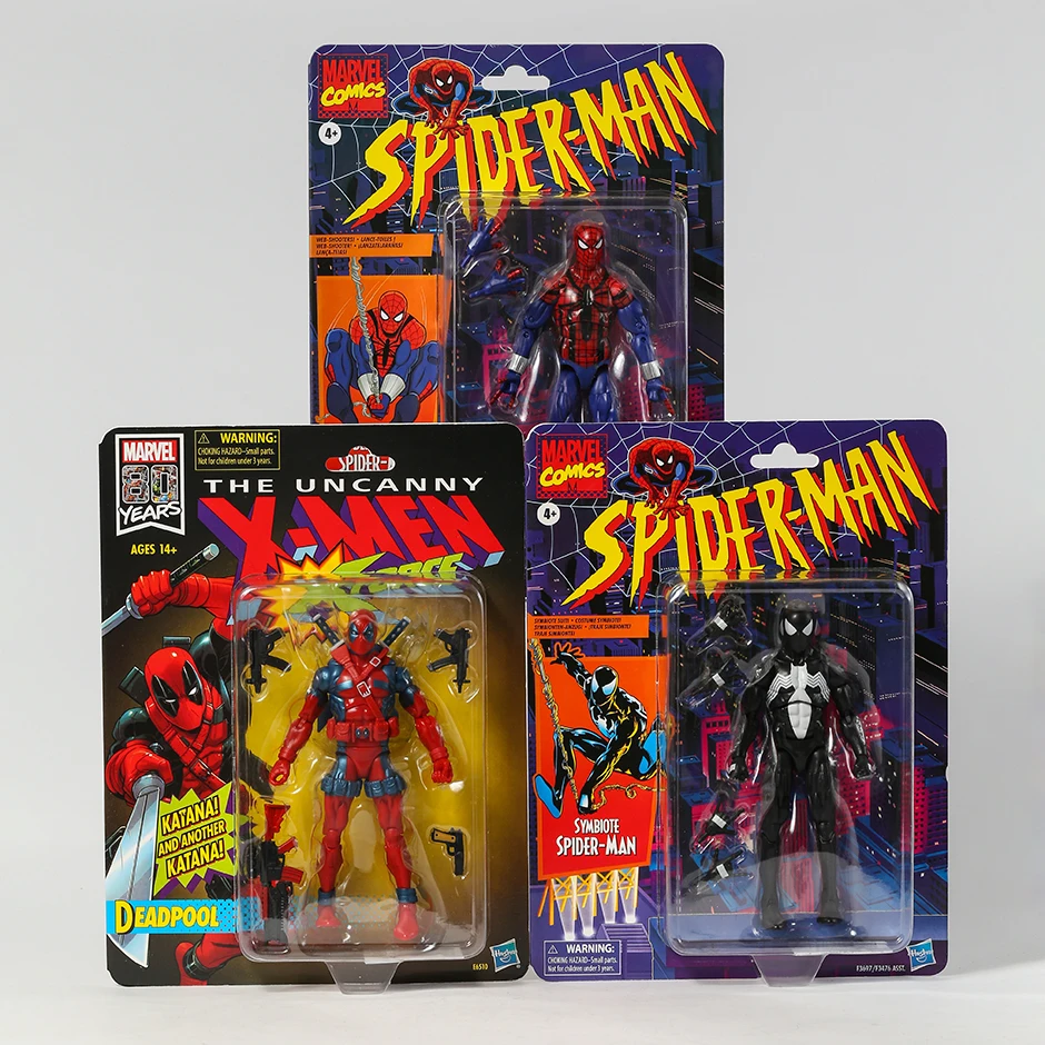 

Marvel X-MEN Deadpool Symbiote Ben Reilly Spiderman Action Figurine Collection Model Toy