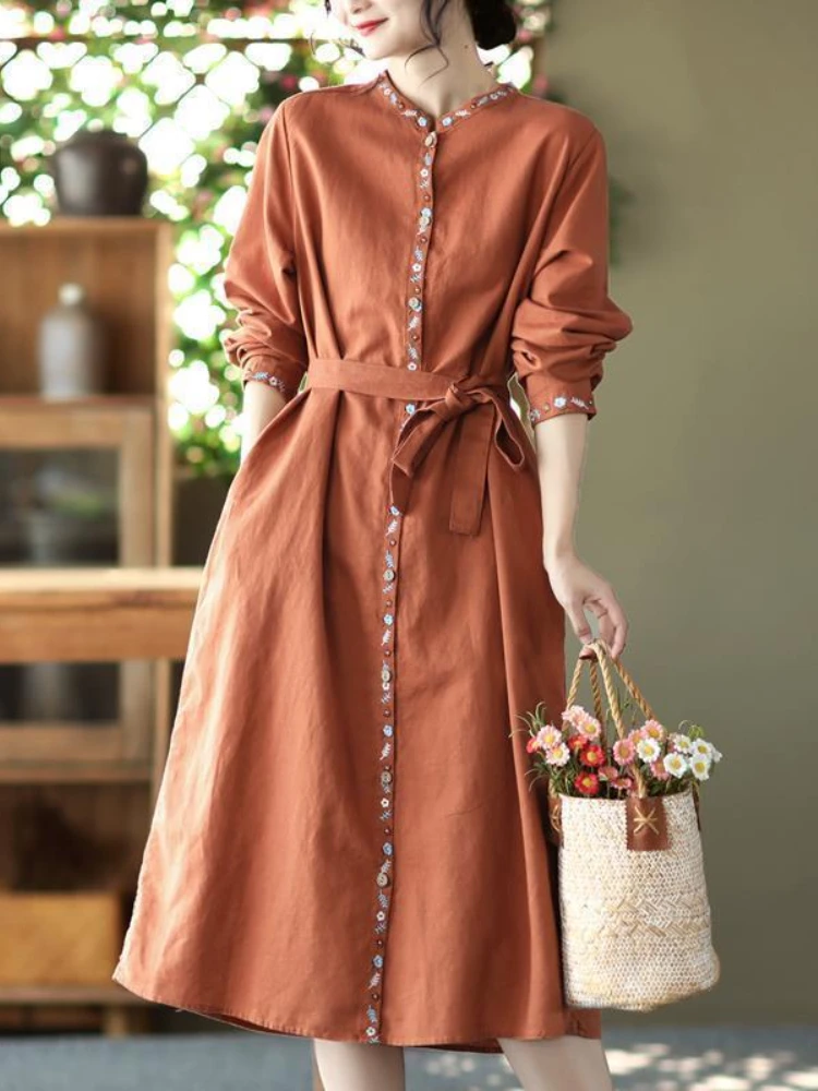 Женское элегантное платье в этническом стиле, элегантное платье миди с вышивкой и круглым вырезом, винтажное свободное повседневное белое ... 
Женское элегантное платье в этническом стиле, элегантное платье миди с вышивкой и круглым вырезом, винтажное свободное повседневное белое ...