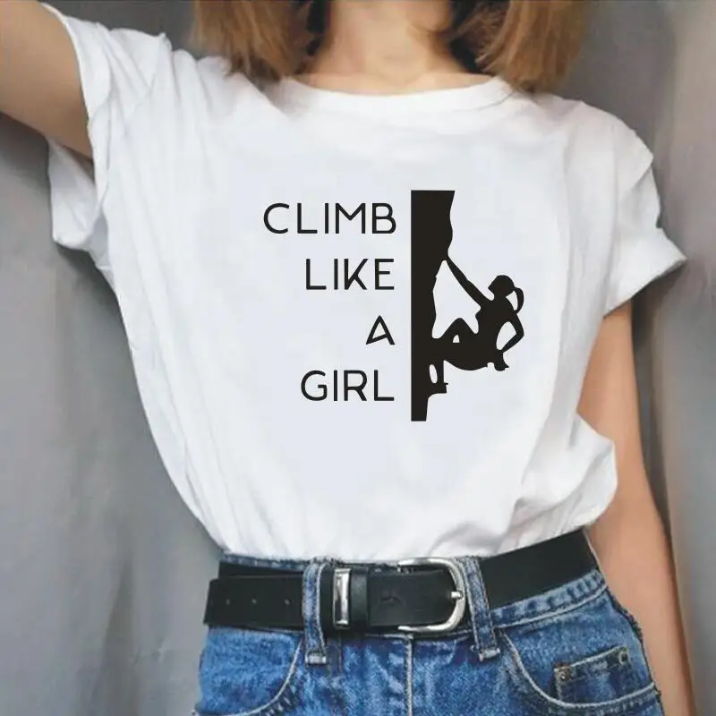 Hipster Climb Like A Girl Graphic Women Tshirt Short Sleeve Funny Print T Shirt Women Tops Casual Tee Shirt Femme Camiseta Mujer
Hipster Climb Like A Girl Graphic Women Tshirt Short Sleeve Funny Print T Shirt Women Tops Casual Tee Shirt Femme Camiseta Mujer