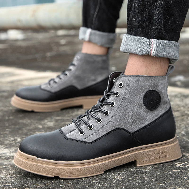 Original Men's Outdoor High-top Leather Boots Men's Boots Casual Breathable Fashion Wear-resistant Round Toe Trend All-matc
Original Men's Outdoor High-top Leather Boots Men's Boots Casual Breathable Fashion Wear-resistant Round Toe Trend All-matc