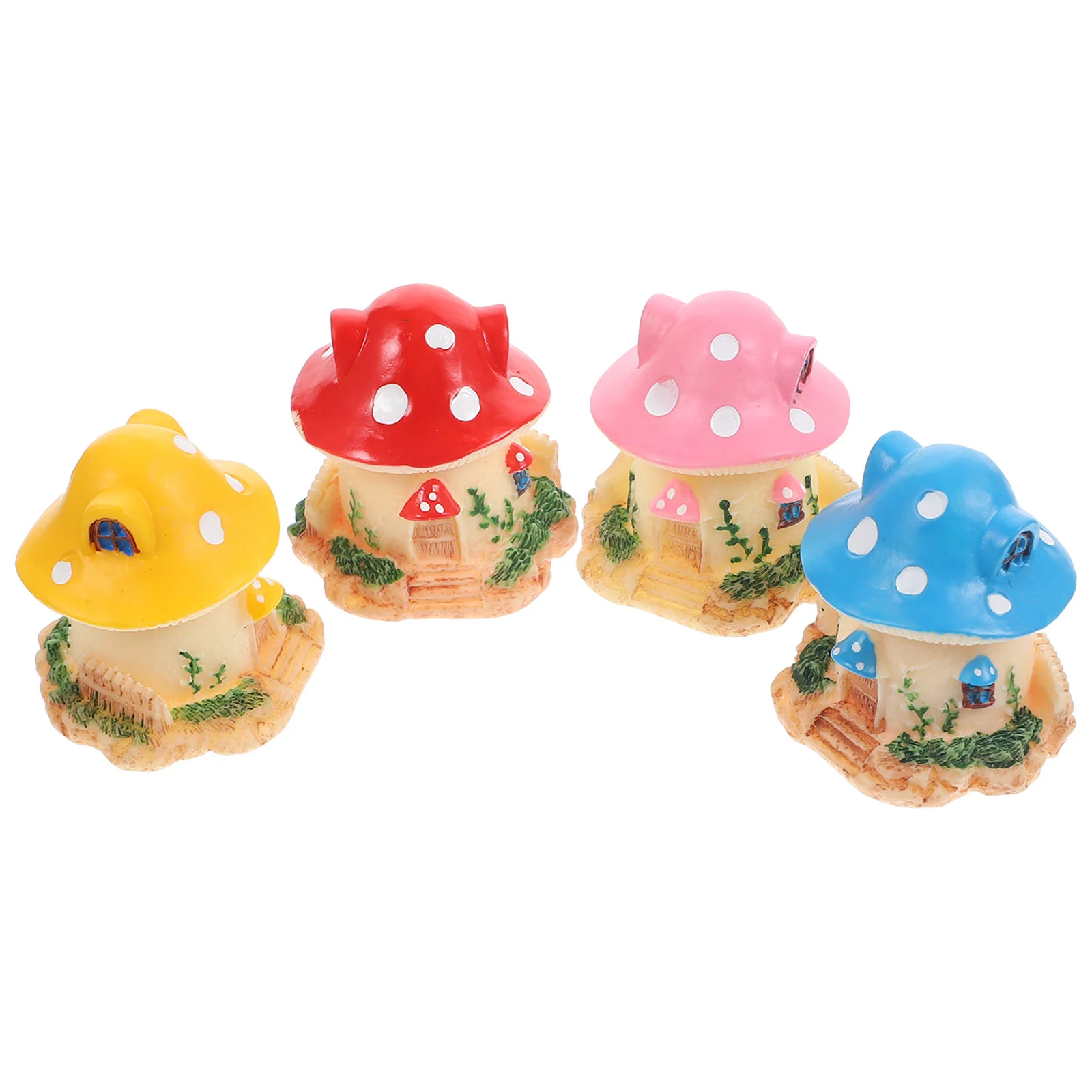 4 Pcs Mushroom Model House Figurines Accessories Desktop Decor Mini Mushrooms Resin Crafts Miniature 
4 Pcs Mushroom Model House Figurines Accessories Desktop Decor Mini Mushrooms Resin Crafts Miniature
