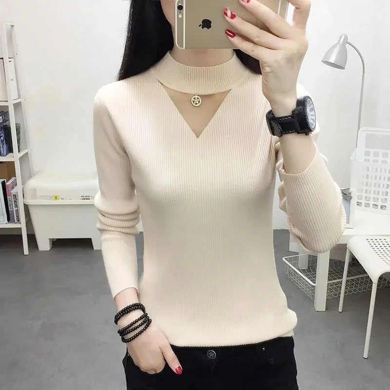 Stylish Half High Collar Spliced All-match Knitted Sweater Women's Clothing Autumn New Loose Casual Pullovers Commute Tops
Stylish Half High Collar Spliced All-match Knitted Sweater Women's Clothing Autumn New Loose Casual Pullovers Commute Tops