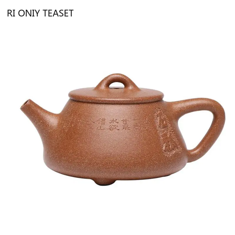 

130 мл Yixing маленький объем фиолетовая глина чайные горшки ручной работы каменная ложка чайный Чайник Китайский высококачественный Zisha чайный набор Коллекция