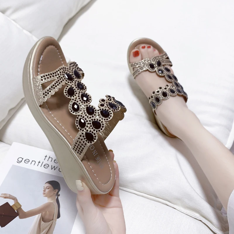 Women Sandals Roman Gladiator Ladies Wedge Heel Sandals Summer Platform Slippers Female Fashion Rhinestone Sequins Woman Shoes
Women Sandals Roman Gladiator Ladies Wedge Heel Sandals Summer Platform Slippers Female Fashion Rhinestone Sequins Woman Shoes
