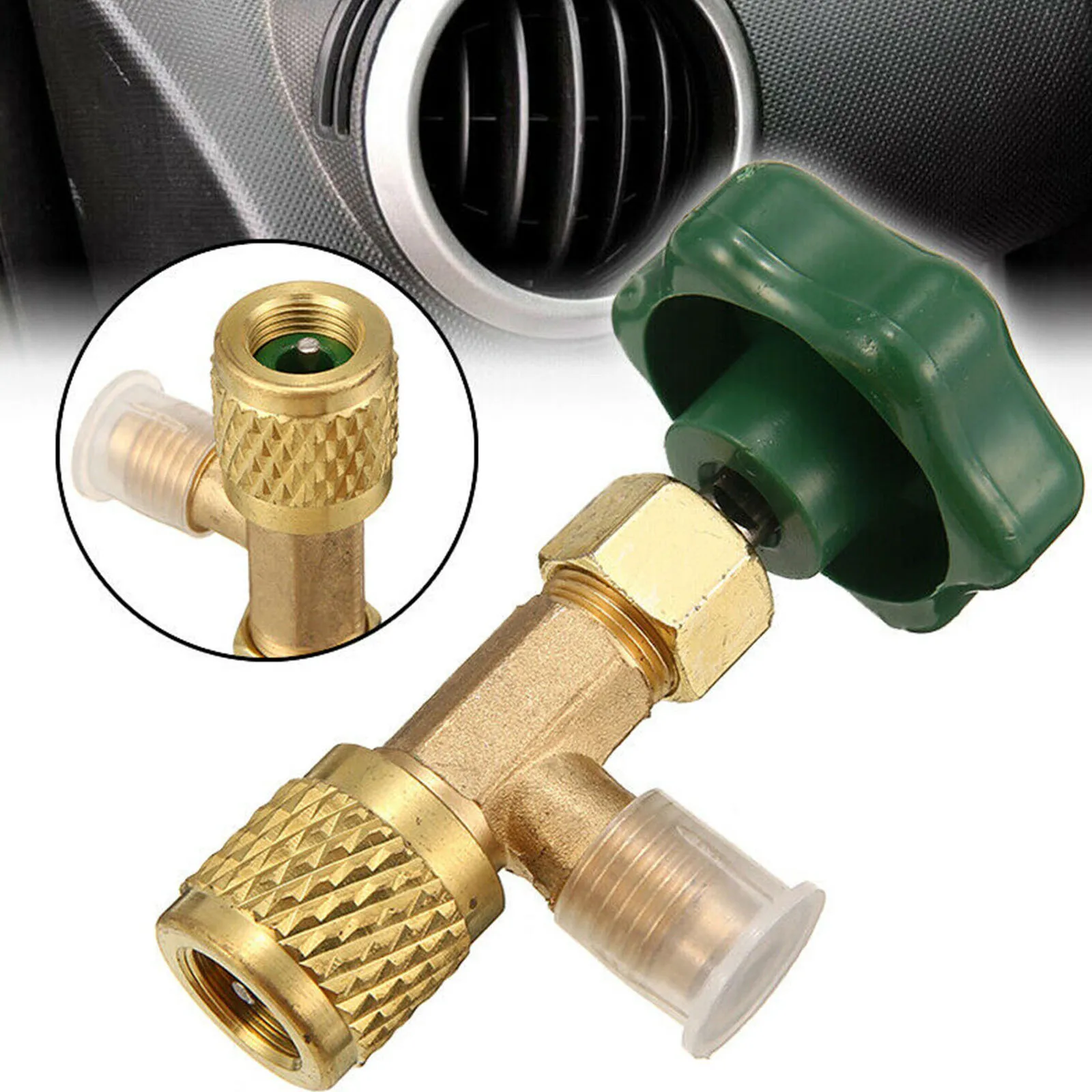 For R22 R134a R410A Gas Refrigerant 1pc Dispensing Valve Bottle Opener Durable Refrigerant Bottle Can Tap 1/4 SAE Thread Adapter
For R22 R134a R410A Gas Refrigerant 1pc Dispensing Valve Bottle Opener Durable Refrigerant Bottle Can Tap 1/4 SAE Thread Adapter