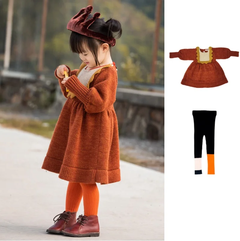 Girls' Dresses 2022 Winter New Lace-Edge Knitted Girls' Dresses Spell Fashion Princess Dresses Girls' Tights Children's Clothing
Girls' Dresses 2022 Winter New Lace-Edge Knitted Girls' Dresses Spell Fashion Princess Dresses Girls' Tights Children's Clothing