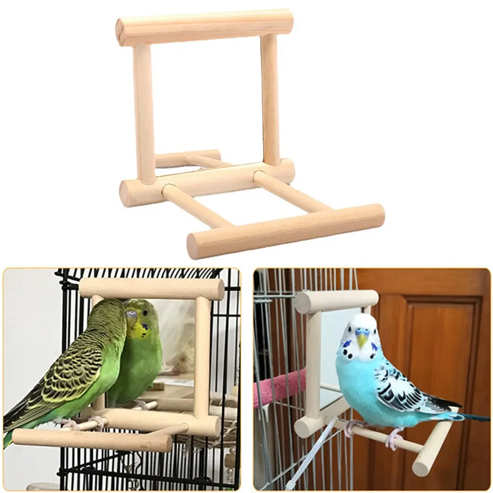 Pet Bird Mirror Wooden Play Toy With Perch For Bird Perch Mirror Toy Stand Bird Toy Parrot Parakeets Cockatiels Cage Accessoires
Pet Bird Mirror Wooden Play Toy With Perch For Bird Perch Mirror Toy Stand Bird Toy Parrot Parakeets Cockatiels Cage Accessoires