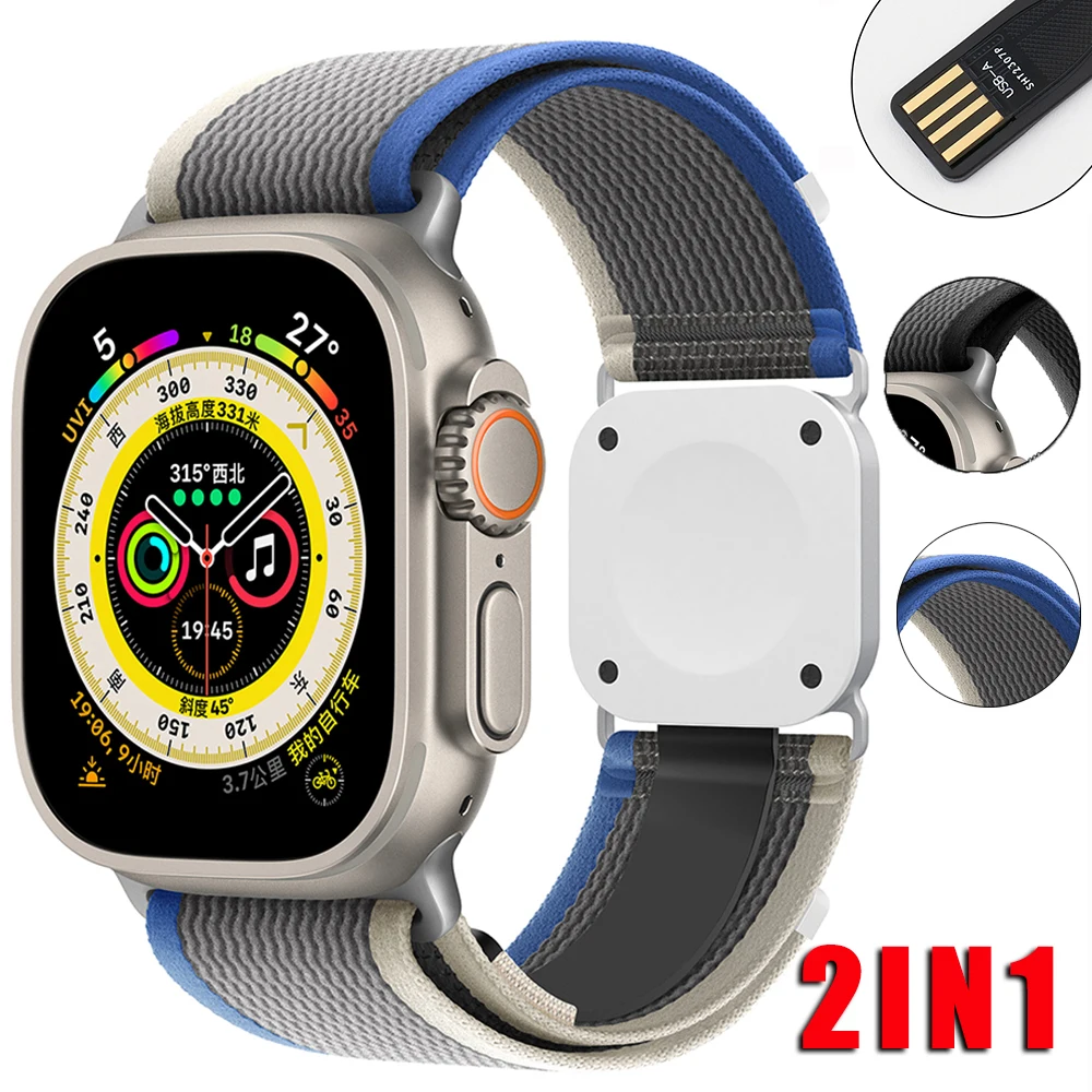 Charging Nylon Strap For Apple Watch band Ultra 8 7 6 5 3 SE Loop Correa Bracelet for iWatch serie 45mm 44mm 40mm 41mm 44mm 38mm
Charging Nylon Strap For Apple Watch band Ultra 8 7 6 5 3 SE Loop Correa Bracelet for iWatch serie 45mm 44mm 40mm 41mm 44mm 38mm