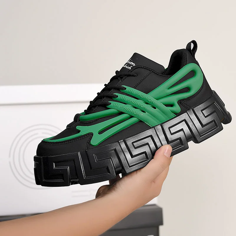 Platform Outdoor Height Increasing Non-slip Men Sneakers 2023 Spring New Man Casual Shoes Thick-soled Fashion Comfortable Trendy 
Platform Outdoor Height Increasing Non-slip Men Sneakers 2023 Spring New Man Casual Shoes Thick-soled Fashion Comfortable Trendy