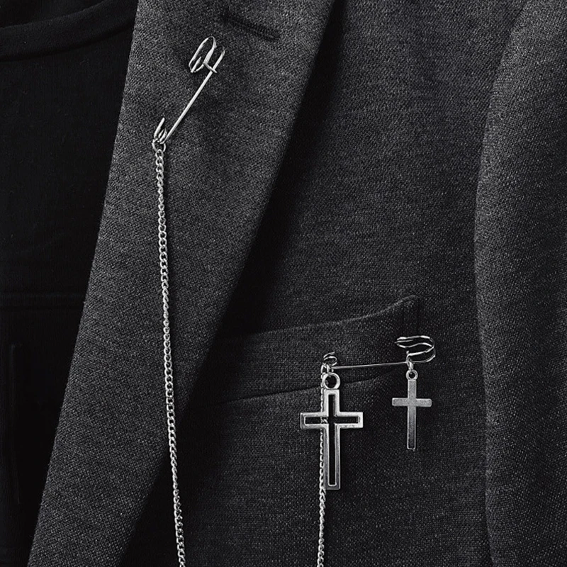 Retro Fashion Punk Cross Pendant Long Chain Tassel Pin Brooch Women Men Suits Dress Silver Plated Butterfly Pin Brooch Jewelry
Retro Fashion Punk Cross Pendant Long Chain Tassel Pin Brooch Women Men Suits Dress Silver Plated Butterfly Pin Brooch Jewelry