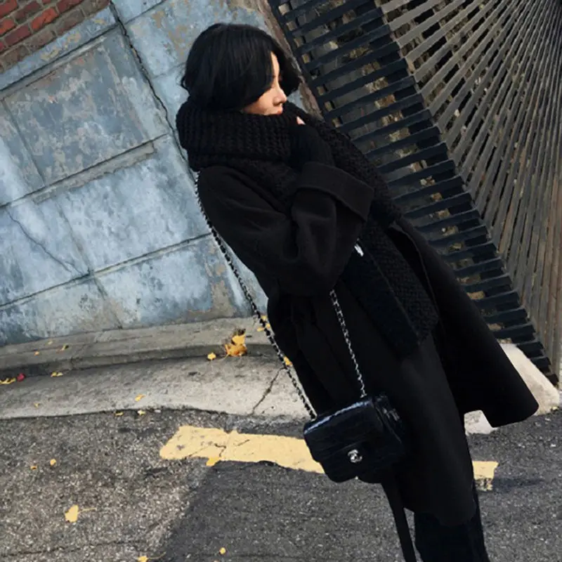 Women Elegant Fashion Long Wool Coat Female Solid Color Long Sleeve Outerwear Ladies Overcoat Thick Outerwear Loose Coat G277
Women Elegant Fashion Long Wool Coat Female Solid Color Long Sleeve Outerwear Ladies Overcoat Thick Outerwear Loose Coat G277