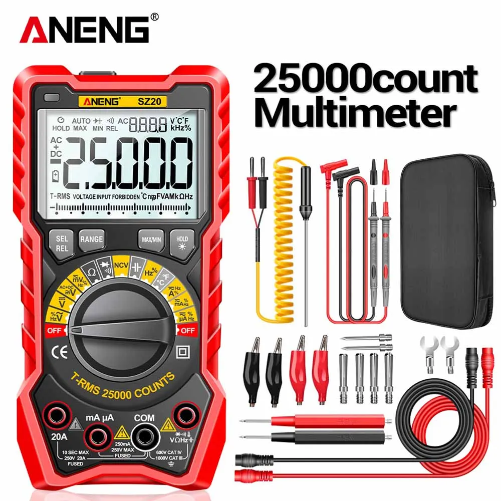 Temp Multimeter Counts 25000 Digital Tester Meter Electric For Current Professional Voltage Capacitor Car Ohm
Temp Multimeter Counts 25000 Digital Tester Meter Electric For Current Professional Voltage Capacitor Car Ohm