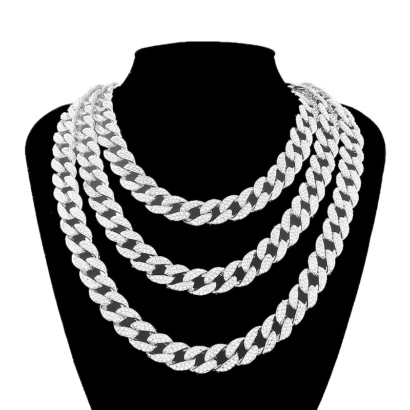 Iced Out Chain Hip Hop Necklace Charms Jewelry Gold Silver Color Rhinestone CZ Clasp Choker For Men Rapper Bling Long Necklace
Iced Out Chain Hip Hop Necklace Charms Jewelry Gold Silver Color Rhinestone CZ Clasp Choker For Men Rapper Bling Long Necklace