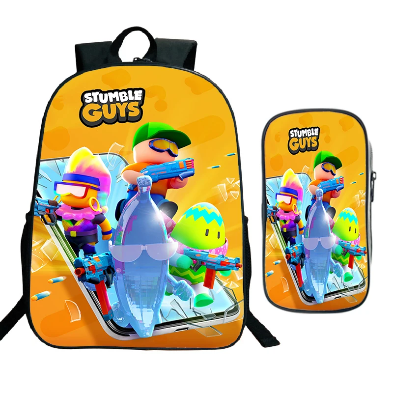 Game Stumble Guys Backpack Pencil Bag 2Pcs Set Girls Boys Cartoon Schoolbag Waterproof Bookbag Large Student Daypack Travel Bag 
Game Stumble Guys Backpack Pencil Bag 2Pcs Set Girls Boys Cartoon Schoolbag Waterproof Bookbag Large Student Daypack Travel Bag