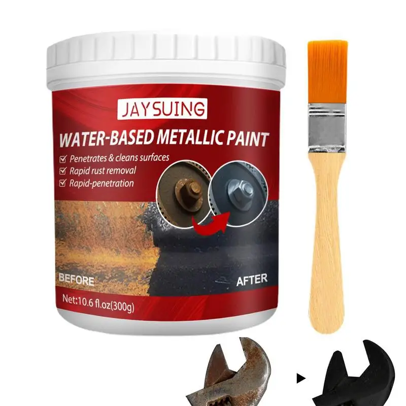 

Water Based Paint 300g Metal Rust Remover With Brush Anti-rust Protection Car Coating Primer Rust Inhibitor Works On Rusty Steel
