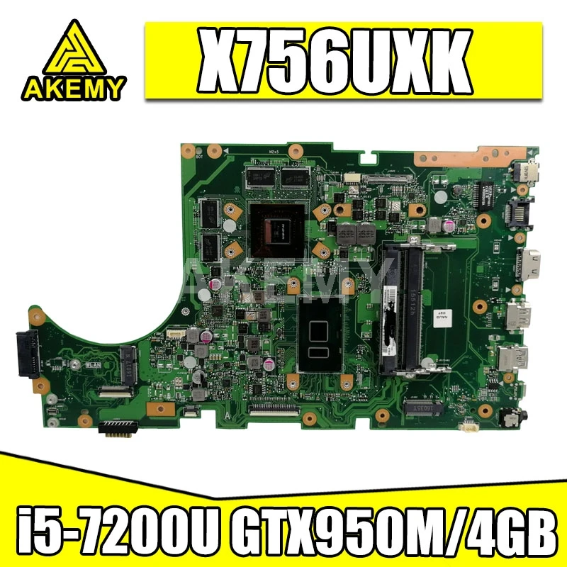 Akemy New X756UXK i5-7200 GTX950M Motherboard For ASUS X756UW X756UQK X756UQ X756UR X756UWK X756UXM Laotop Mainboard Motherboard 
Akemy New X756UXK i5-7200 GTX950M Motherboard For ASUS X756UW X756UQK X756UQ X756UR X756UWK X756UXM Laotop Mainboard Motherboard