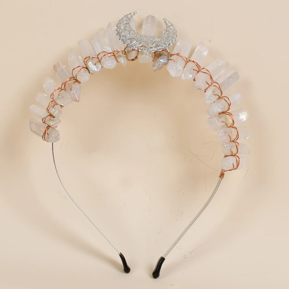 Tiara Raw Moon Crystal Hair Jewelry Quartz Headband Hair Hoop Mermaid Crown Wedding Battette Bridal Hair Accessories Headpiece
Tiara Raw Moon Crystal Hair Jewelry Quartz Headband Hair Hoop Mermaid Crown Wedding Battette Bridal Hair Accessories Headpiece