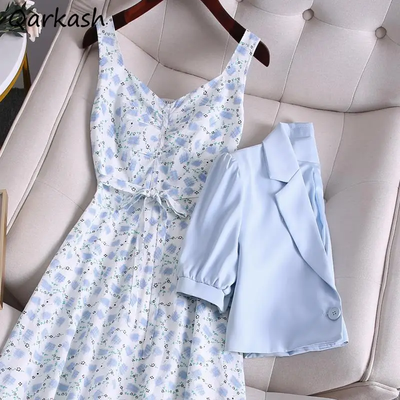 Женские комплекты, модное однотонное женское платье с пышными рукавами в стиле преппи, милая уличная одежда для отпуска, шифоновое платье в ... 
Женские комплекты, модное однотонное женское платье с пышными рукавами в стиле преппи, милая уличная одежда для отпуска, шифоновое платье в ...