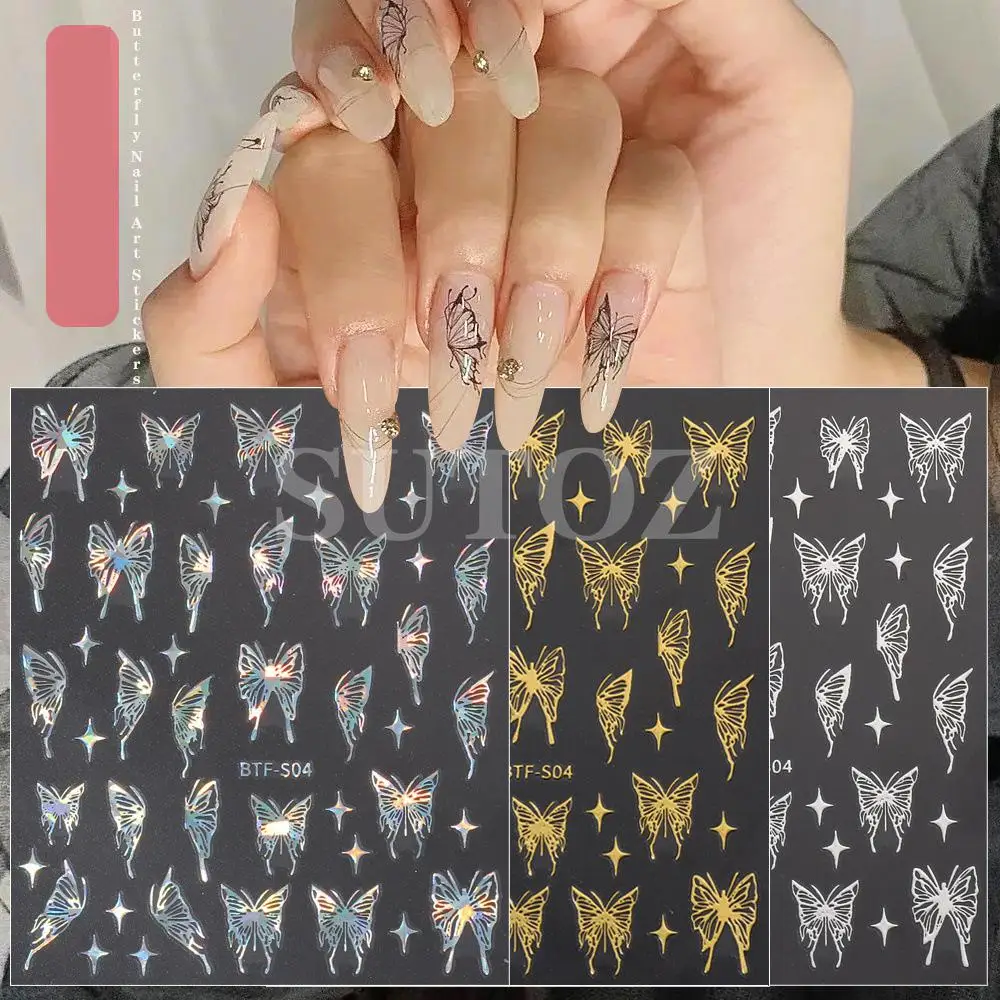 1Pcs 3D High Quality Laser Gold Butterfly Rose Chain Design Adhesive Bloody Butterfly Nail Sticker Self-adhesive Art Decoration
1Pcs 3D High Quality Laser Gold Butterfly Rose Chain Design Adhesive Bloody Butterfly Nail Sticker Self-adhesive Art Decoration