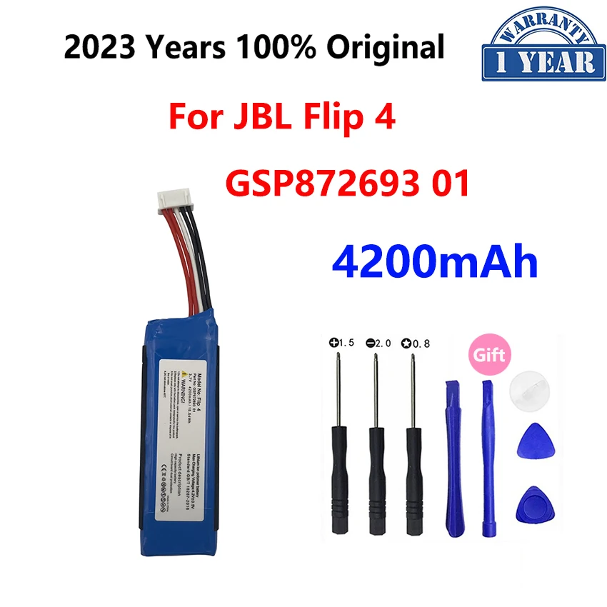 

100% Оригинальный 4200 мАч сменный аккумулятор 3,7 в для JBL Flip 4 Flip4 Специальный выпуск комплект динамиков GSP872693 01 батареи