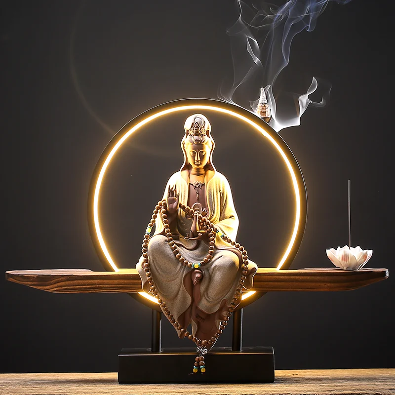 Zen Incense Burner Backflow Ceramic Creative Incense Burner Buddha Statue Quemador De Incienso Home Fragrance Products WK50IB
Zen Incense Burner Backflow Ceramic Creative Incense Burner Buddha Statue Quemador De Incienso Home Fragrance Products WK50IB