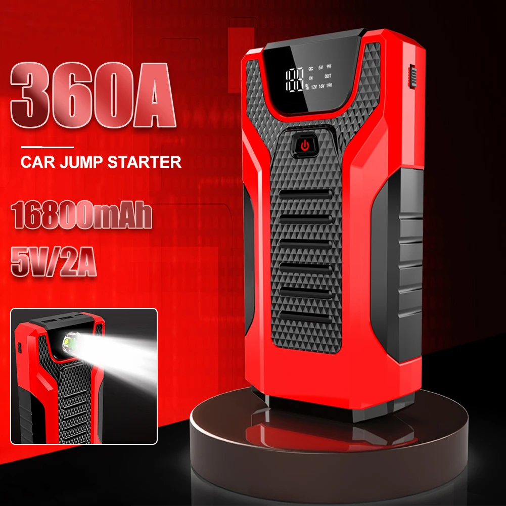 16800mAh Car Battery Jump Starter Portable 1000A Peak with Dual USB Emergency Flashlight for 12V 6.0L Gasoline 12V 4.0L Diesel
16800mAh Car Battery Jump Starter Portable 1000A Peak with Dual USB Emergency Flashlight for 12V 6.0L Gasoline 12V 4.0L Diesel