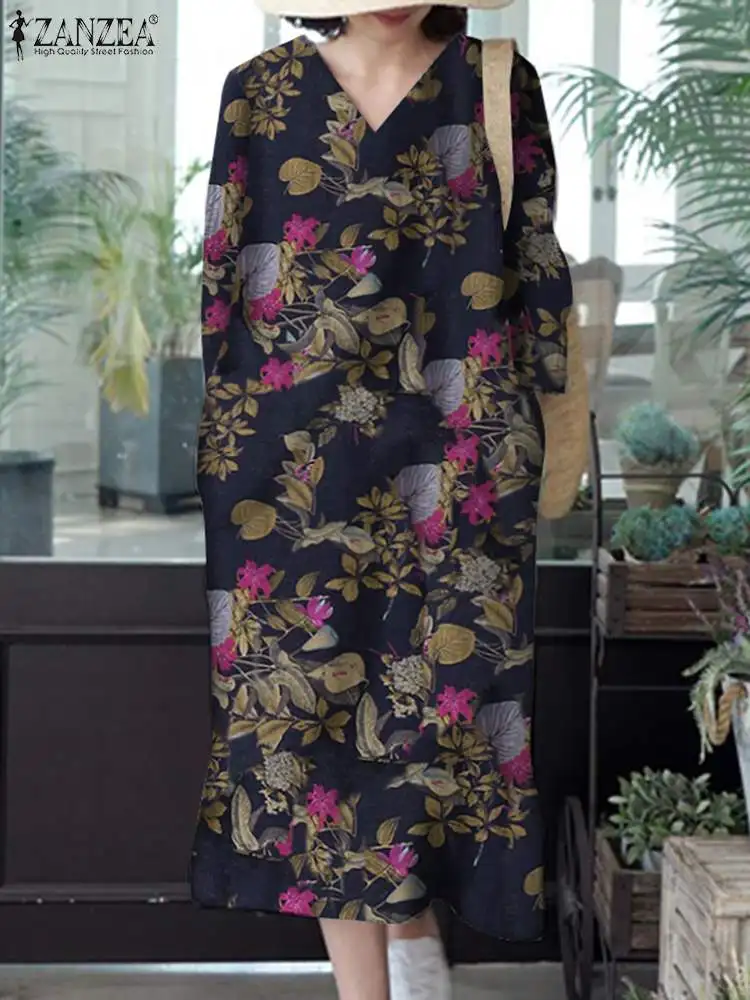 ZANZEA Summer Casual Holiday Dress Bohemian Floral Printed Vestidos V-Neck 3/4 Sleeve Dresses Women Fashion Loose Midi Sundress
ZANZEA Summer Casual Holiday Dress Bohemian Floral Printed Vestidos V-Neck 3/4 Sleeve Dresses Women Fashion Loose Midi Sundress