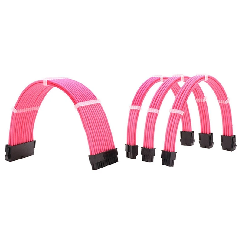 1Set PSU Extension Cable Kit, 30Cm Atx24pin PCI-E8pin Cpu8pin Power Supply Sleeved Wire With Combs
1Set PSU Extension Cable Kit, 30Cm Atx24pin PCI-E8pin Cpu8pin Power Supply Sleeved Wire With Combs
