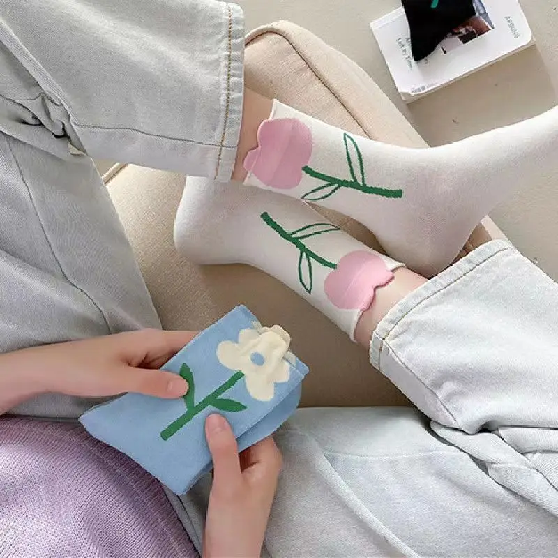 3 Pairs New Women Socks Flowers Dress Socks Girls Famale Cute Socks Spring and Autumn Harajuku Japanese Casual Socks for Women
3 Pairs New Women Socks Flowers Dress Socks Girls Famale Cute Socks Spring and Autumn Harajuku Japanese Casual Socks for Women